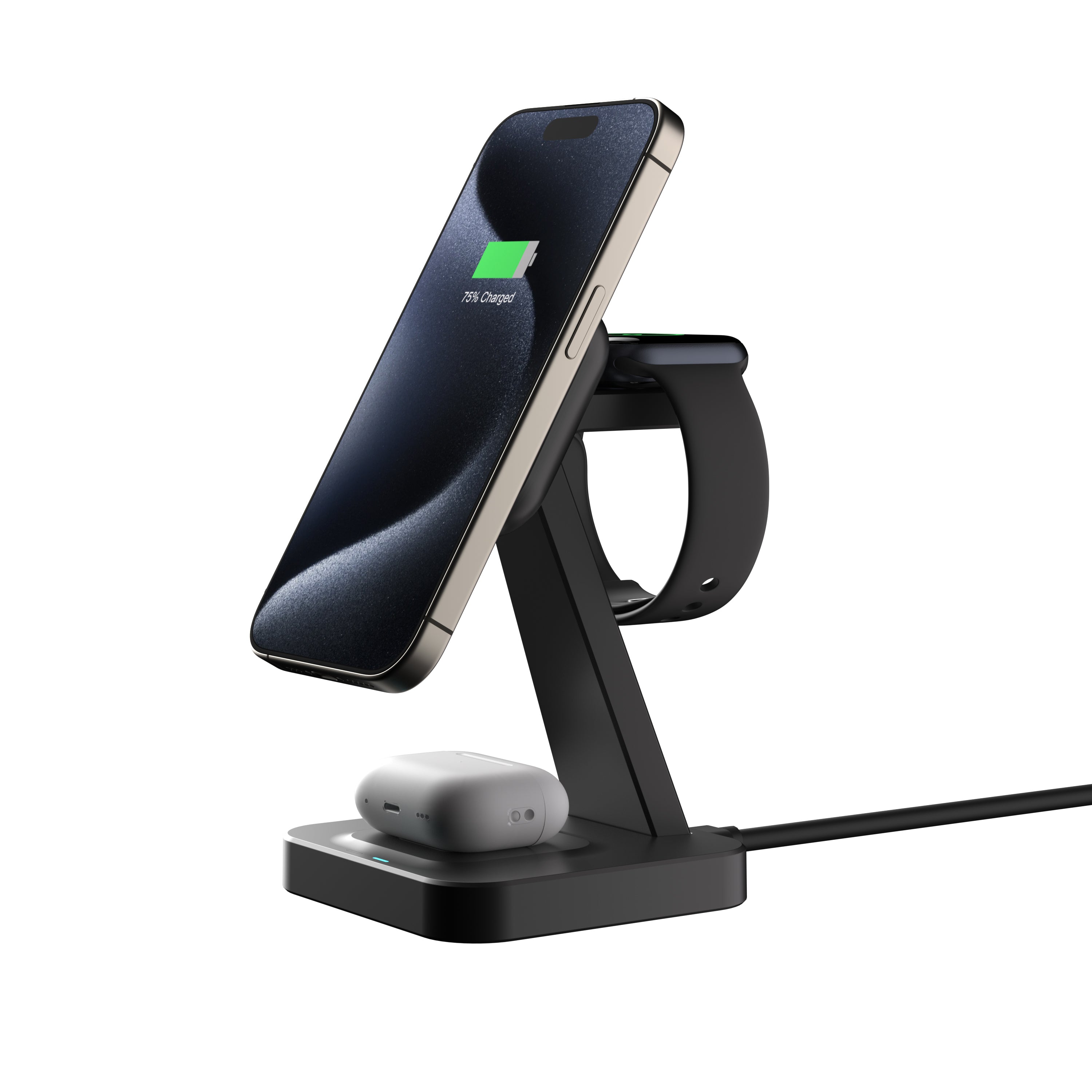 MagSafe Compatible 3-in-1 Charging Stand for iPhone, Apple Watch, and  AirPods AirPods Pro