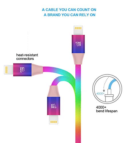 Apple MFI Certified Durable Braided Lightning Charging Cable for iPhone