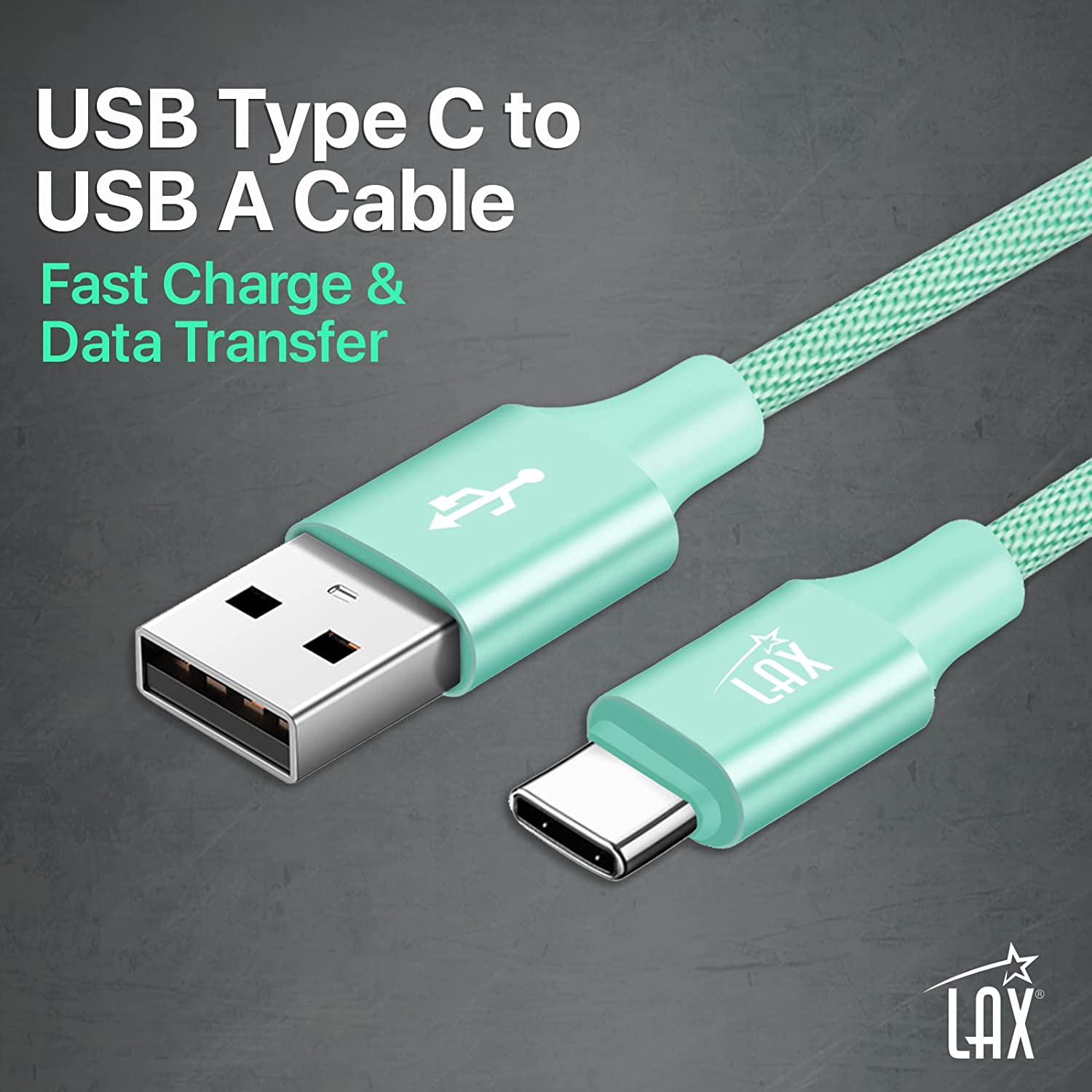 Durable Nylon Braided USB-C Fast Charging & Data Transferring Cable