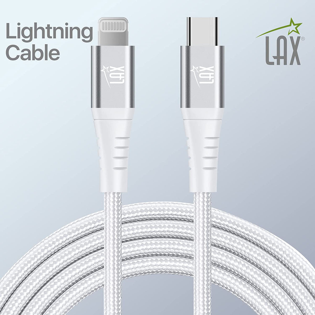 Apple MFi Certified Nylon Braided Fast USB-C to Lightening Cable - High Data Sync