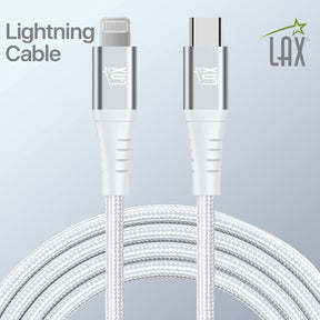 Apple MFi Certified Nylon Braided Fast USB-C to Lightening Cable - High Data Sync