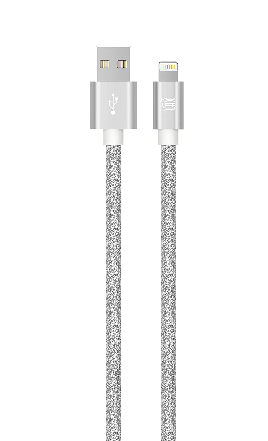 USB to Lightning Cable - Glitter Apple MFi Certified Nylon Braided Fast Charging Cable - High Data Sync