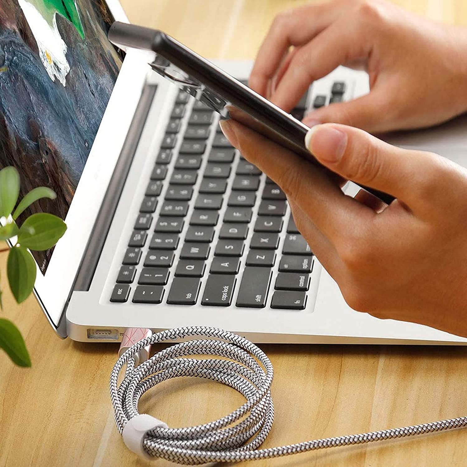 Durable Nylon Braided USB-C Fast Charging & Data Transferring Cable