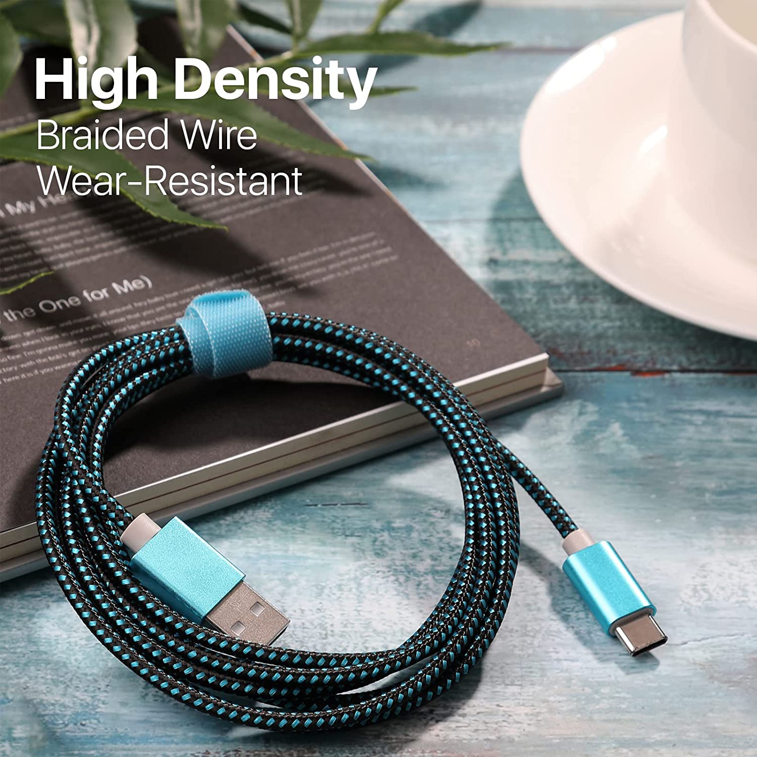 Durable Nylon Braided USB-C Fast Charging & Data Transferring Cable