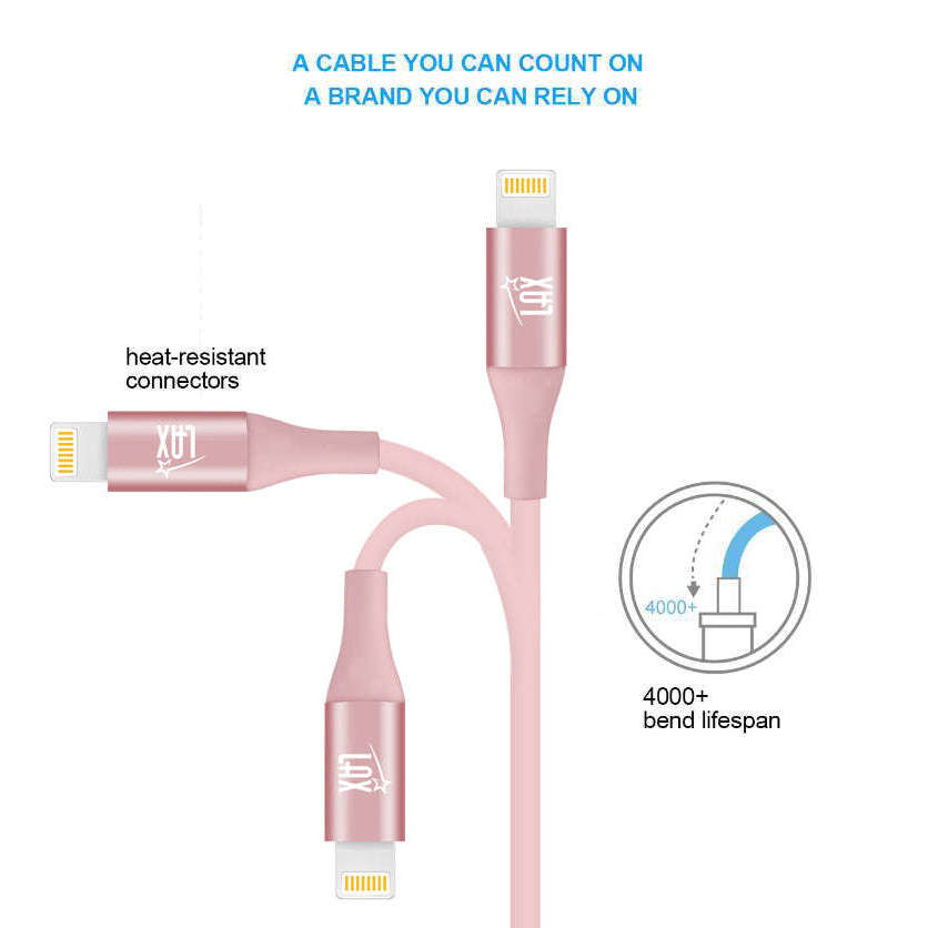 Apple MFi Certified Braided Nylon Lightning Slim Cable for iPhone, iPad, Airpods