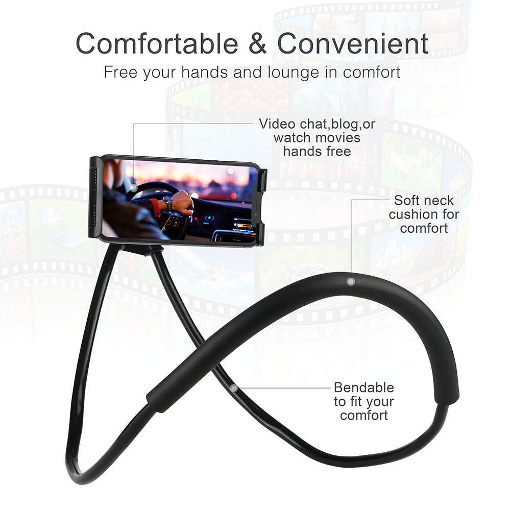 Universal Cell Phone Holder - Flexible Gooseneck Bracket, Adjustable 360° Rotating Mount