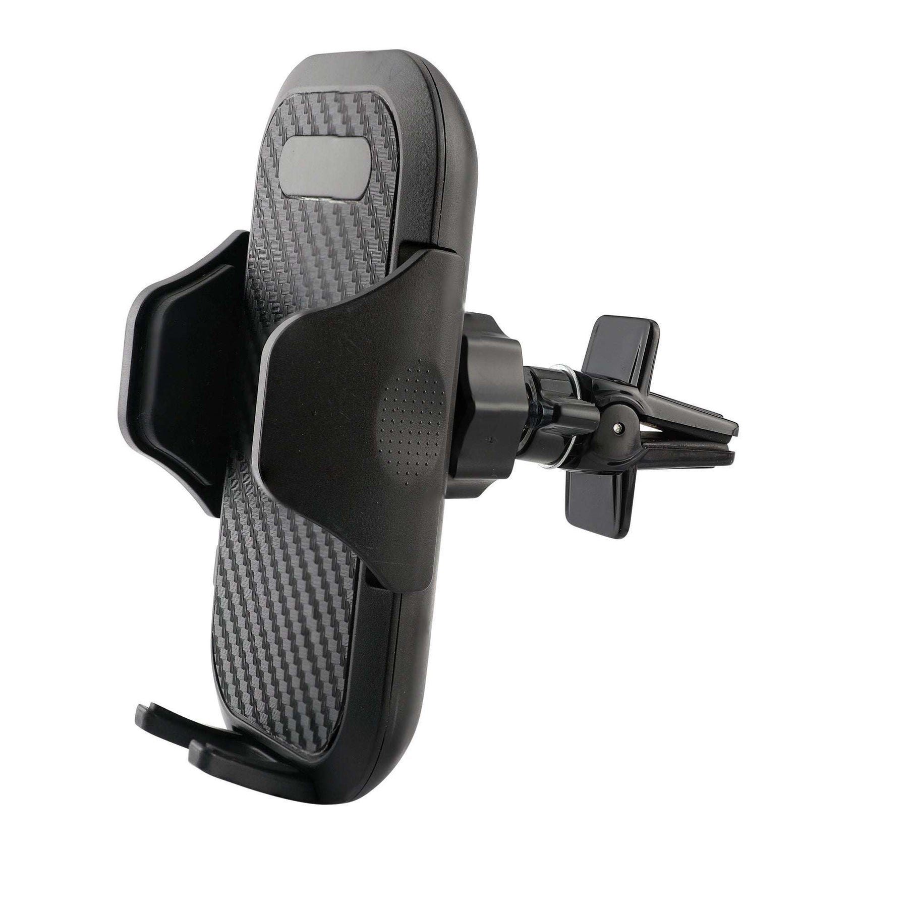 Premium Cradle-Type Car Mount with Air Vent Clip, Adjustable Side Jaws & Silicone Pad