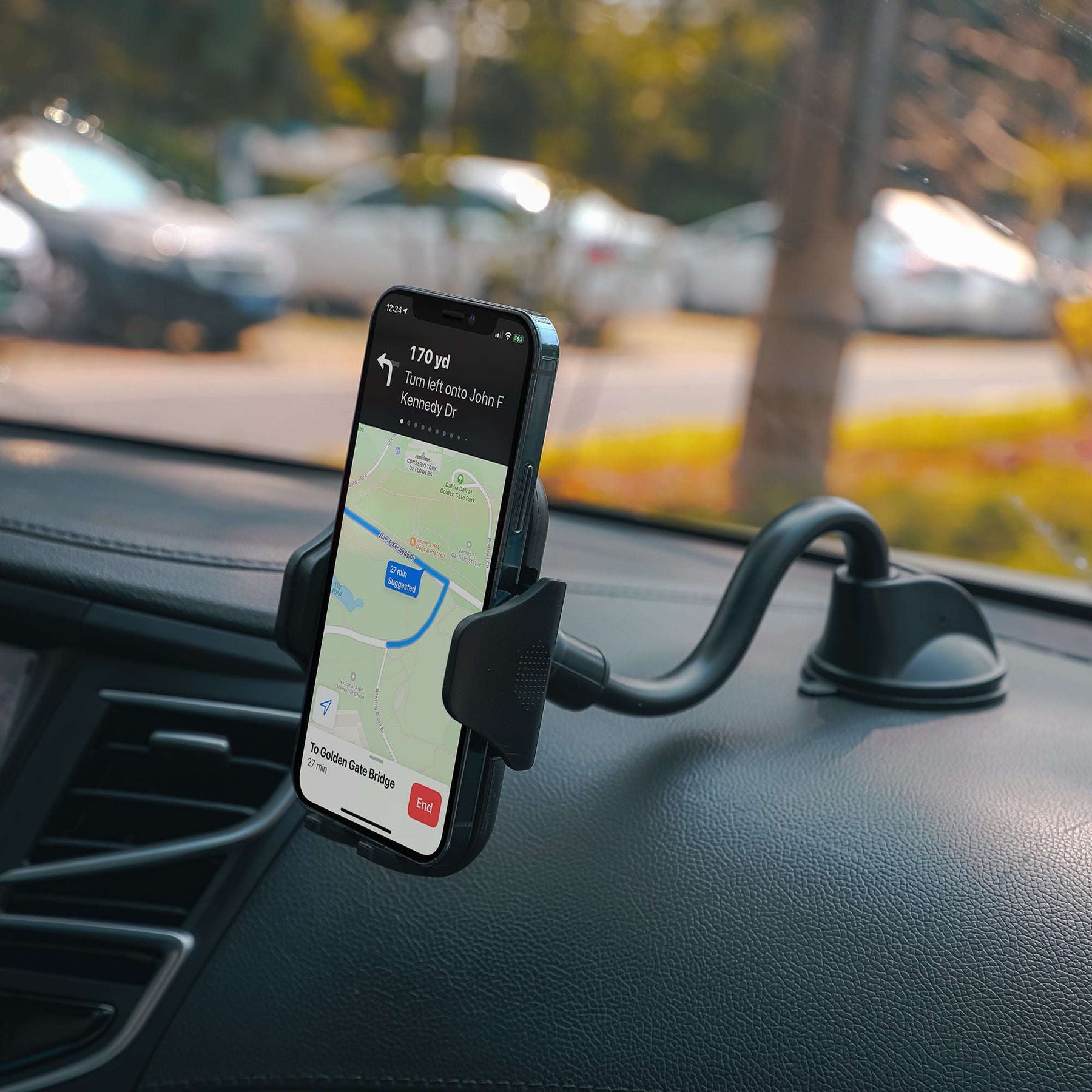 Strong & Long Gooseneck Phone Mount for Car