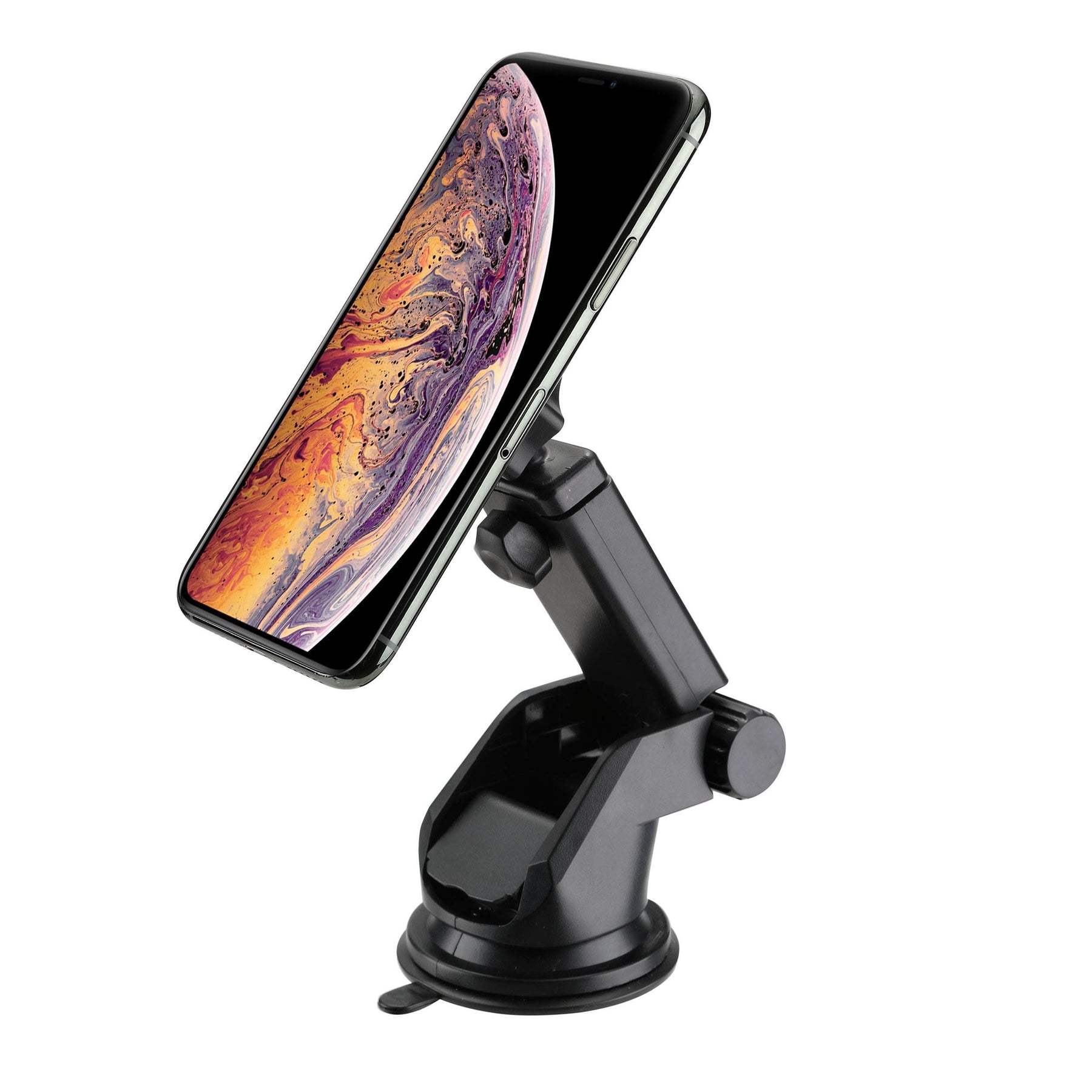 Cradle-Type Phone Car Mount with Powerful Suction Cup, Adjustable Arm & Joint