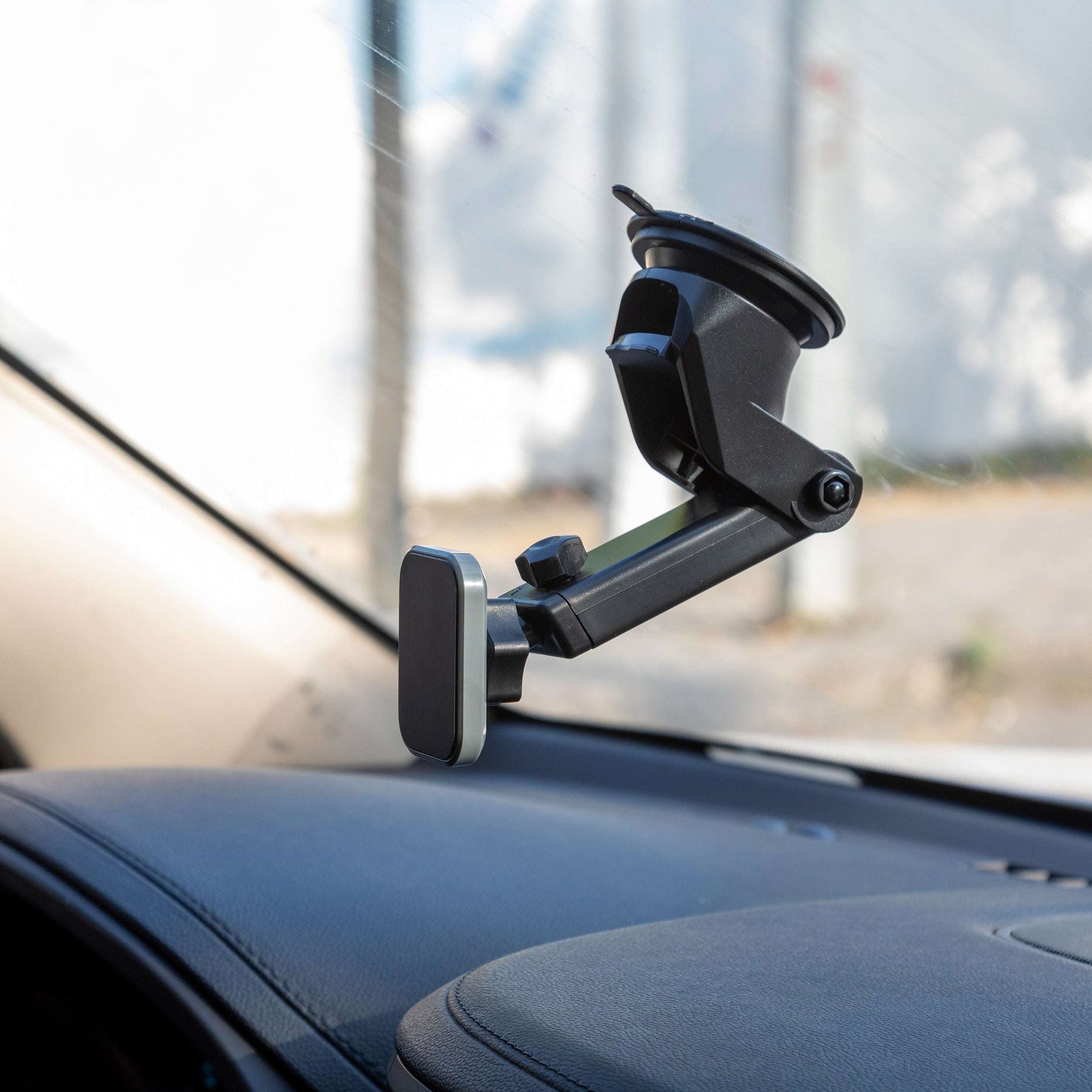 Cradle-Type Phone Car Mount with Powerful Suction Cup, Adjustable Arm & Joint