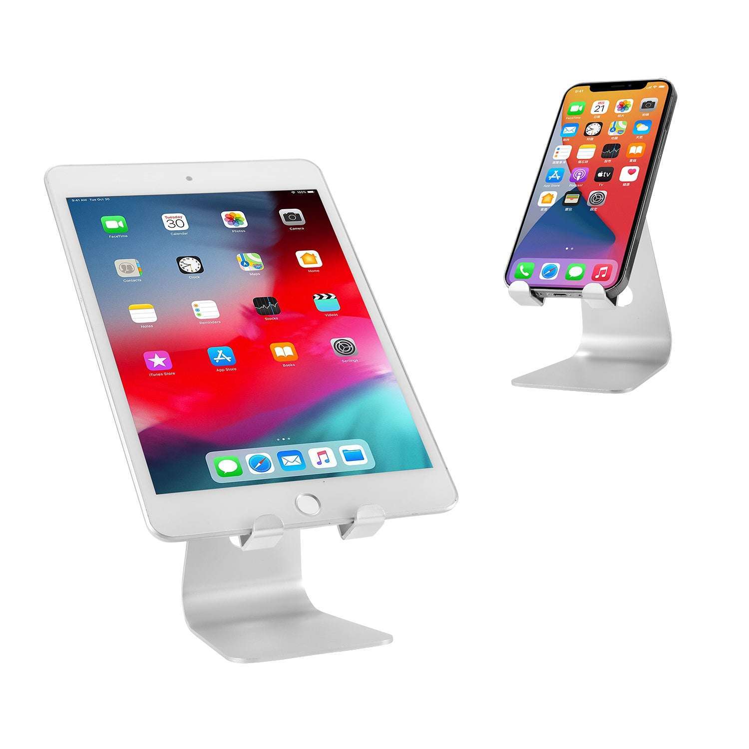 Aluminum Tablet & Smartphone Holder Stand