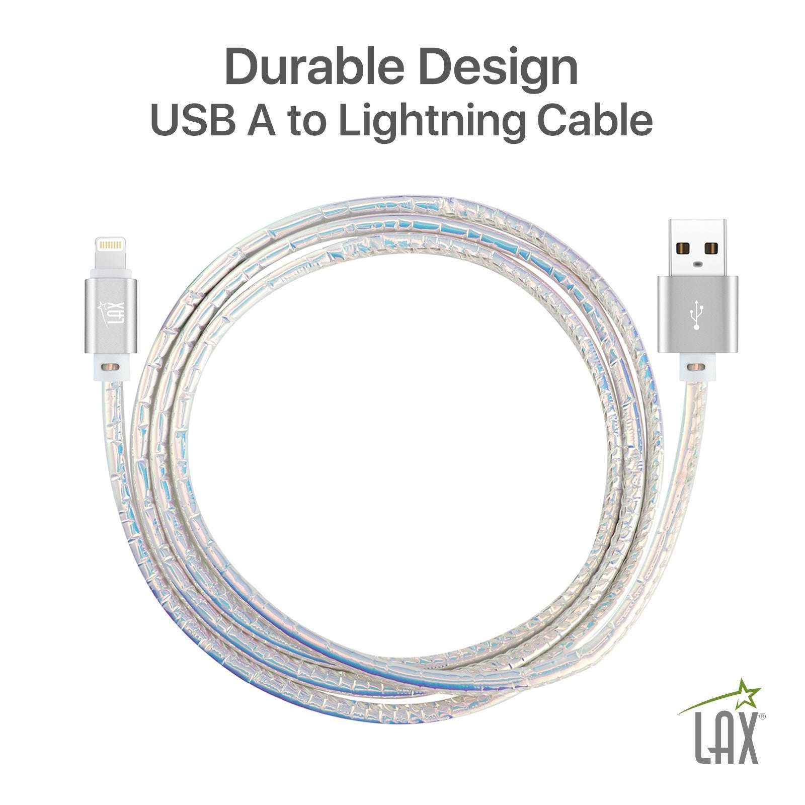 USB to Lightning Cable - Premium Vegan Leather Lightning MFi Certified Fast Charging Cable