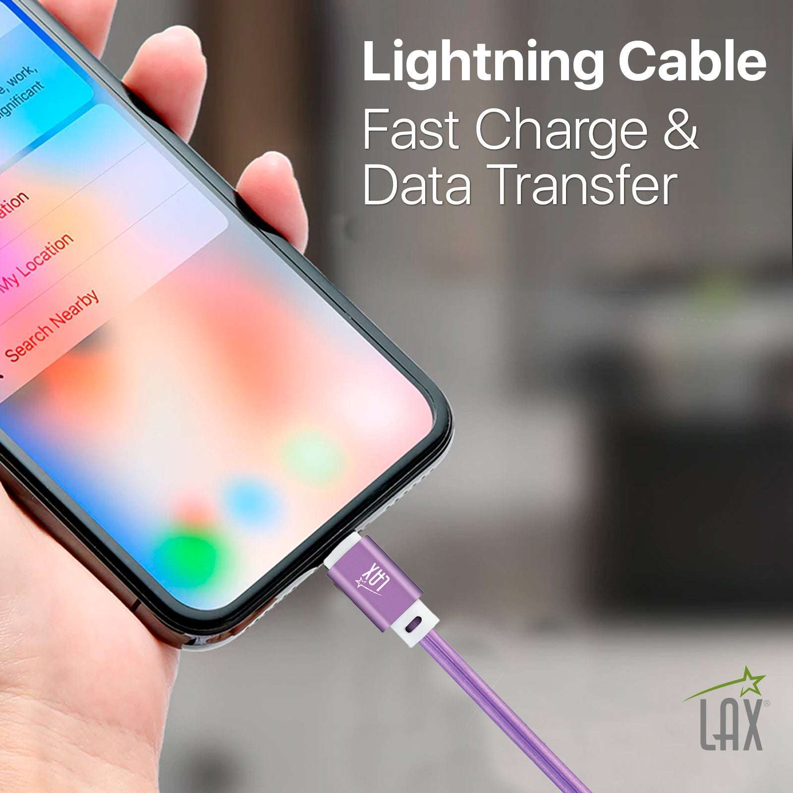 USB to Lightning Cable - Premium Vegan Leather Lightning MFi Certified Fast Charging Cable