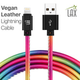 USB to Lightning Cable - Premium Vegan Leather Lightning MFi Certified Fast Charging Cable