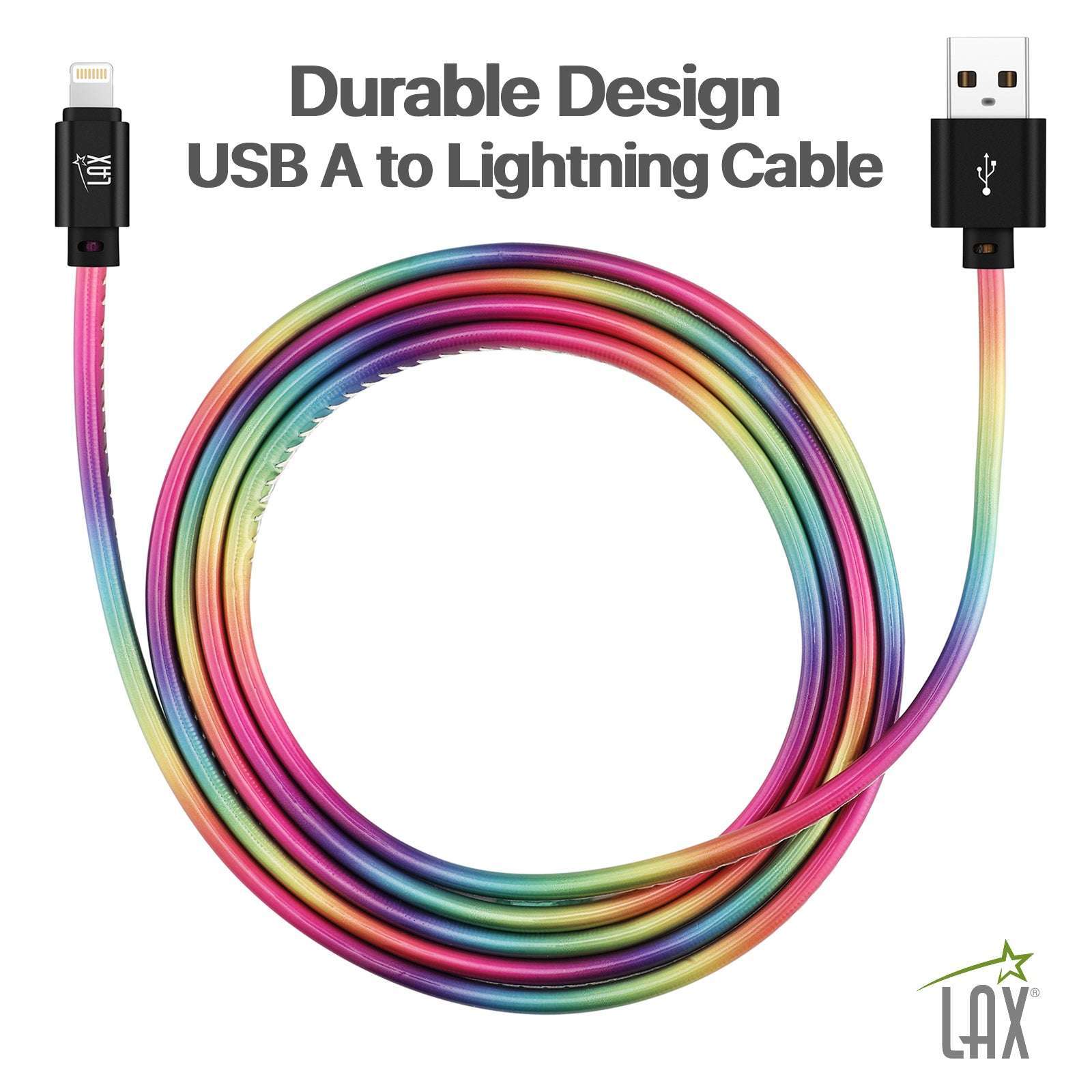 USB to Lightning Cable - Premium Vegan Leather Lightning MFi Certified Fast Charging Cable