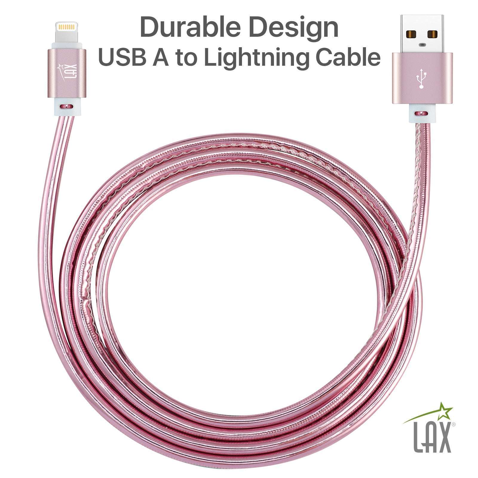 USB to Lightning Cable - Premium Vegan Leather Lightning MFi Certified Fast Charging Cable