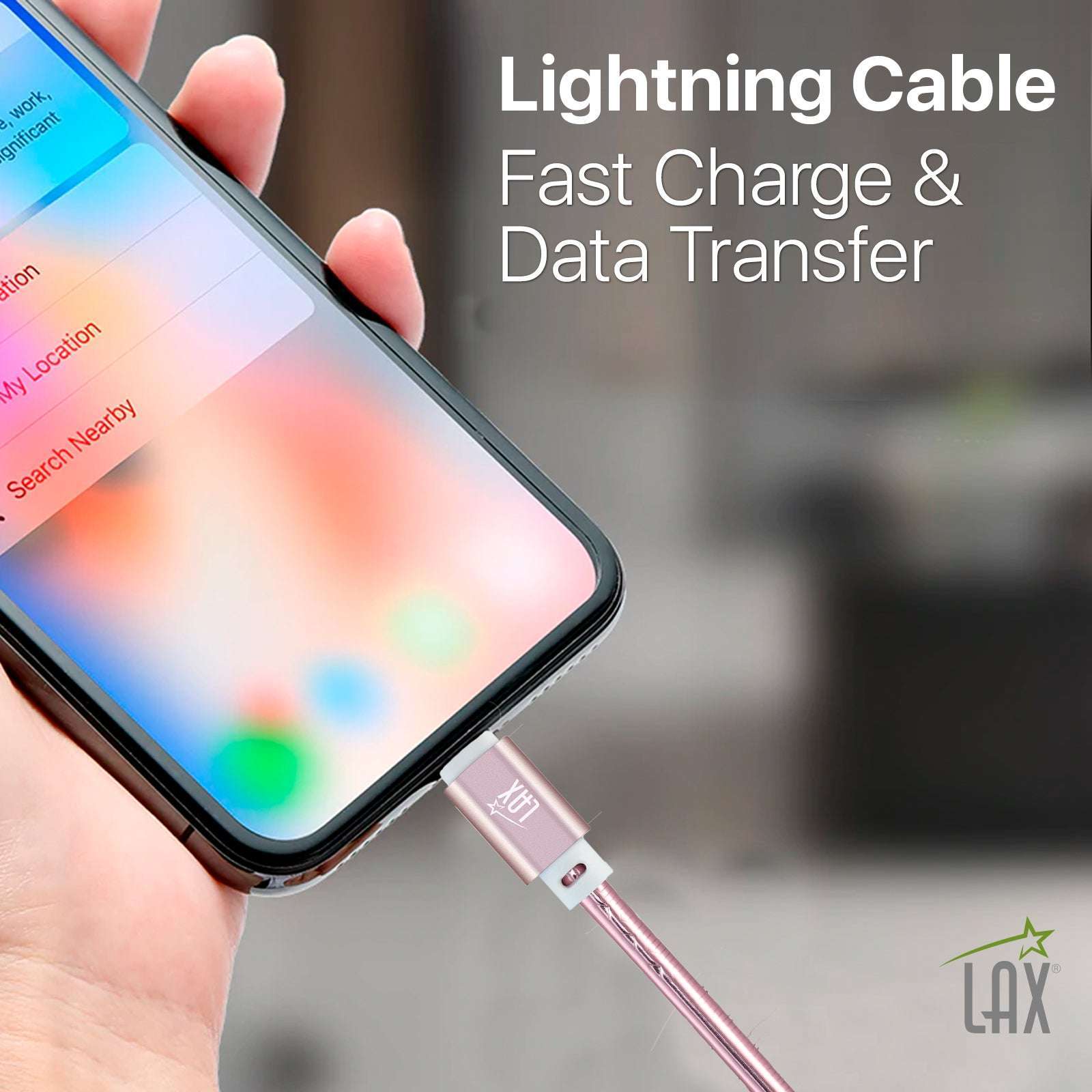 USB to Lightning Cable - Premium Vegan Leather Lightning MFi Certified Fast Charging Cable