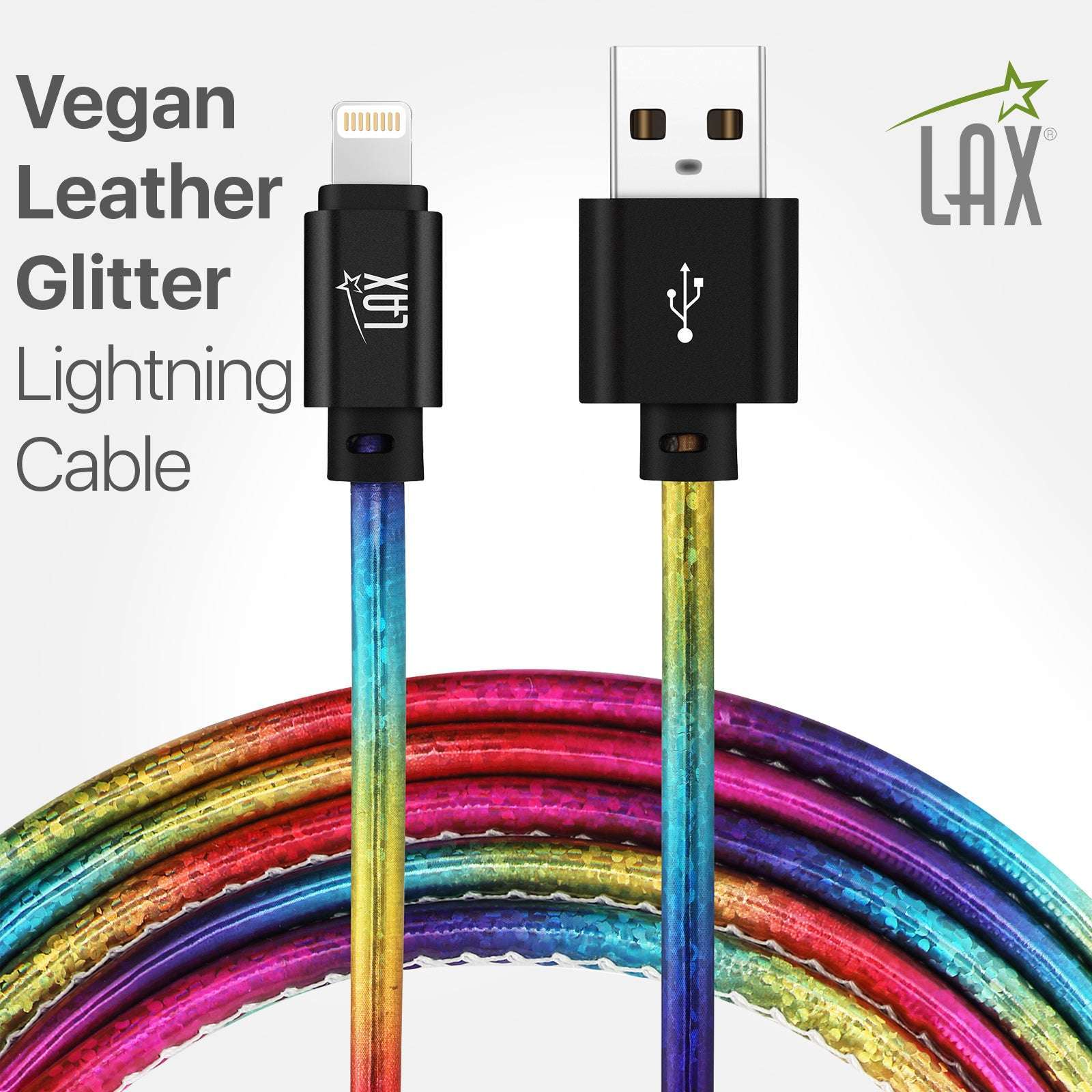 USB to Lightning Cable - Premium Vegan Leather Lightning MFi Certified Fast Charging Cable