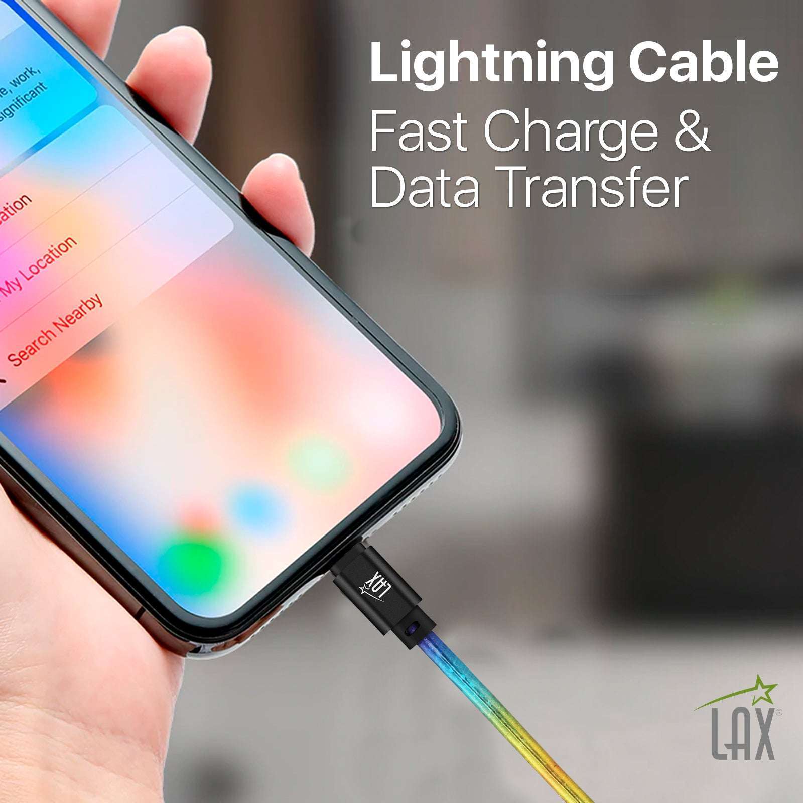 USB to Lightning Cable - Premium Vegan Leather Lightning MFi Certified Fast Charging Cable