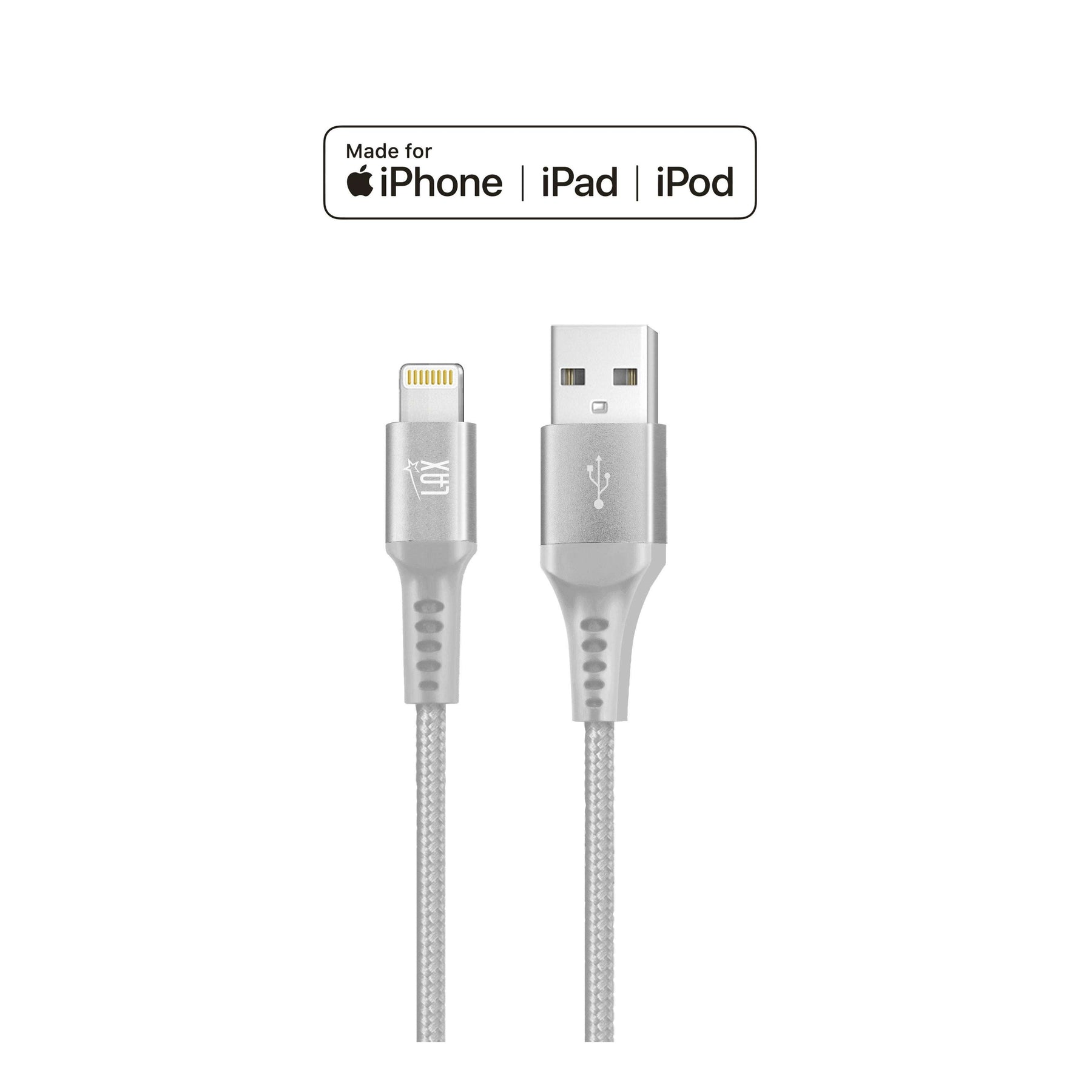 Apple MFI Certified Durable Braided Lightning Charging Cable for iPhone