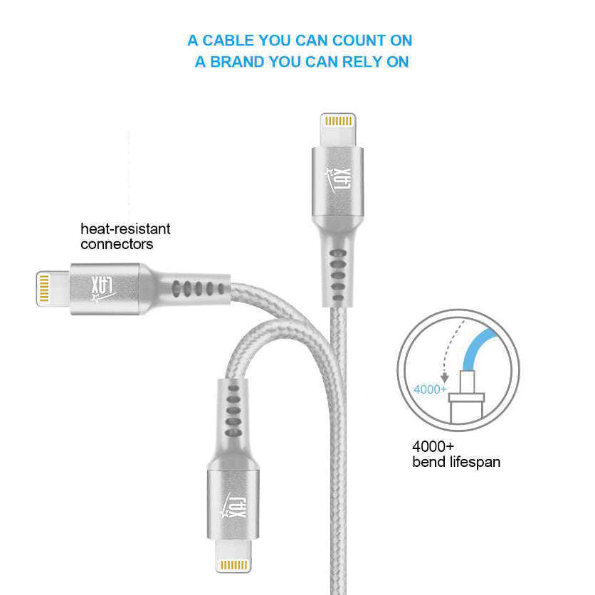 Apple MFI Certified Durable Braided Lightning Charging Cable for iPhone