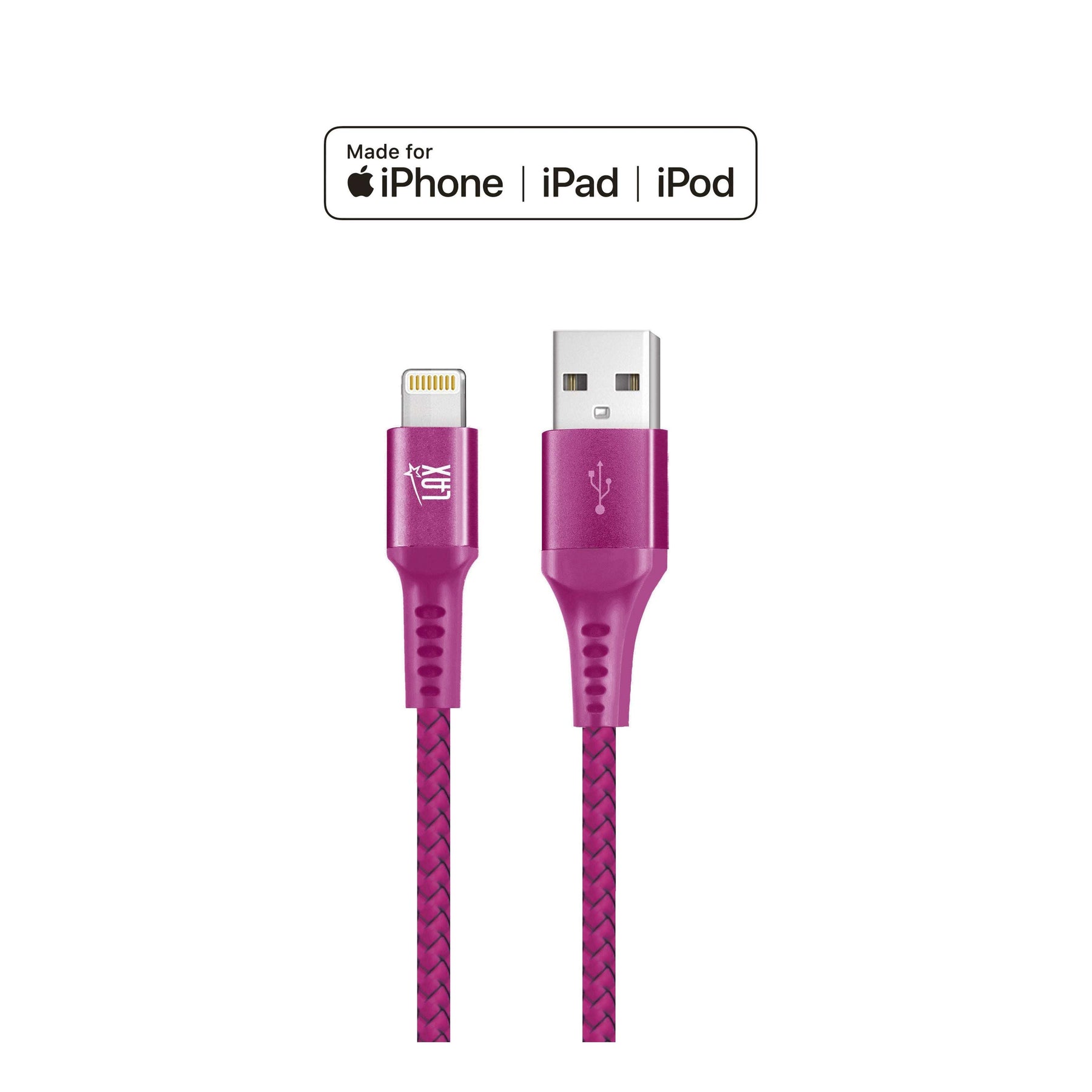 Apple MFI Certified Durable Braided Lightning Charging Cable for iPhone