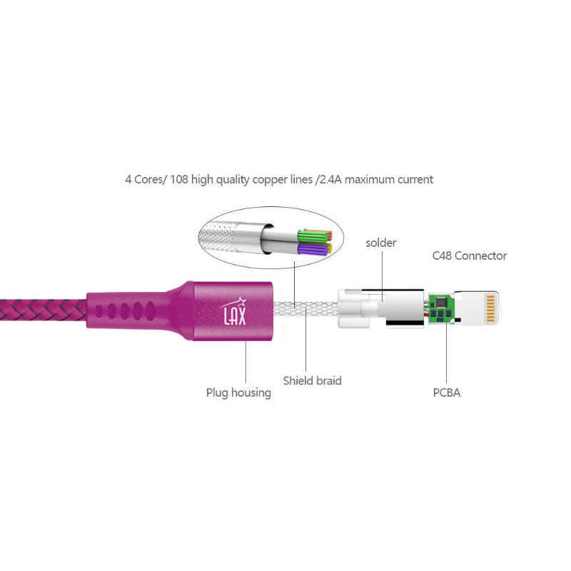 Durable Braided iPhone Compatible Charging Cable