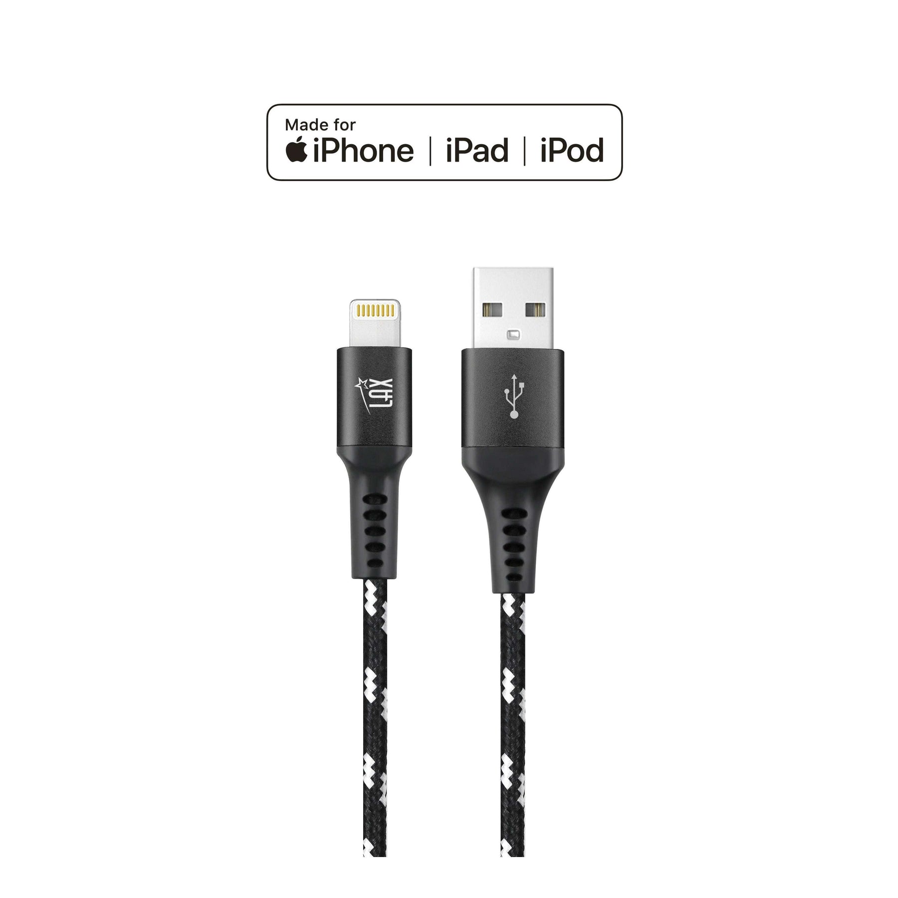 Apple MFI Certified Durable Braided Lightning Charging Cable for iPhone