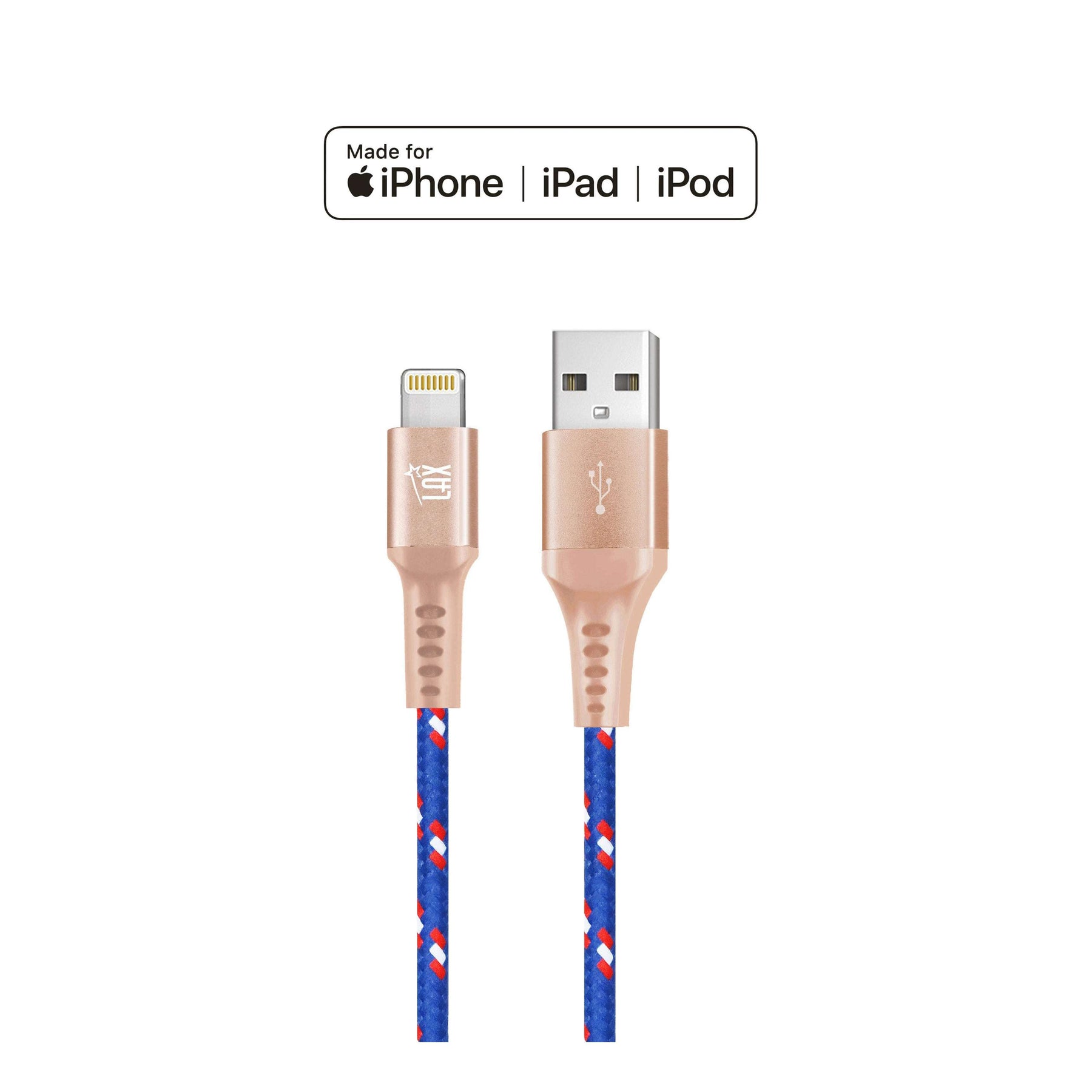 Apple MFI Certified Durable Braided Lightning Charging Cable for iPhone