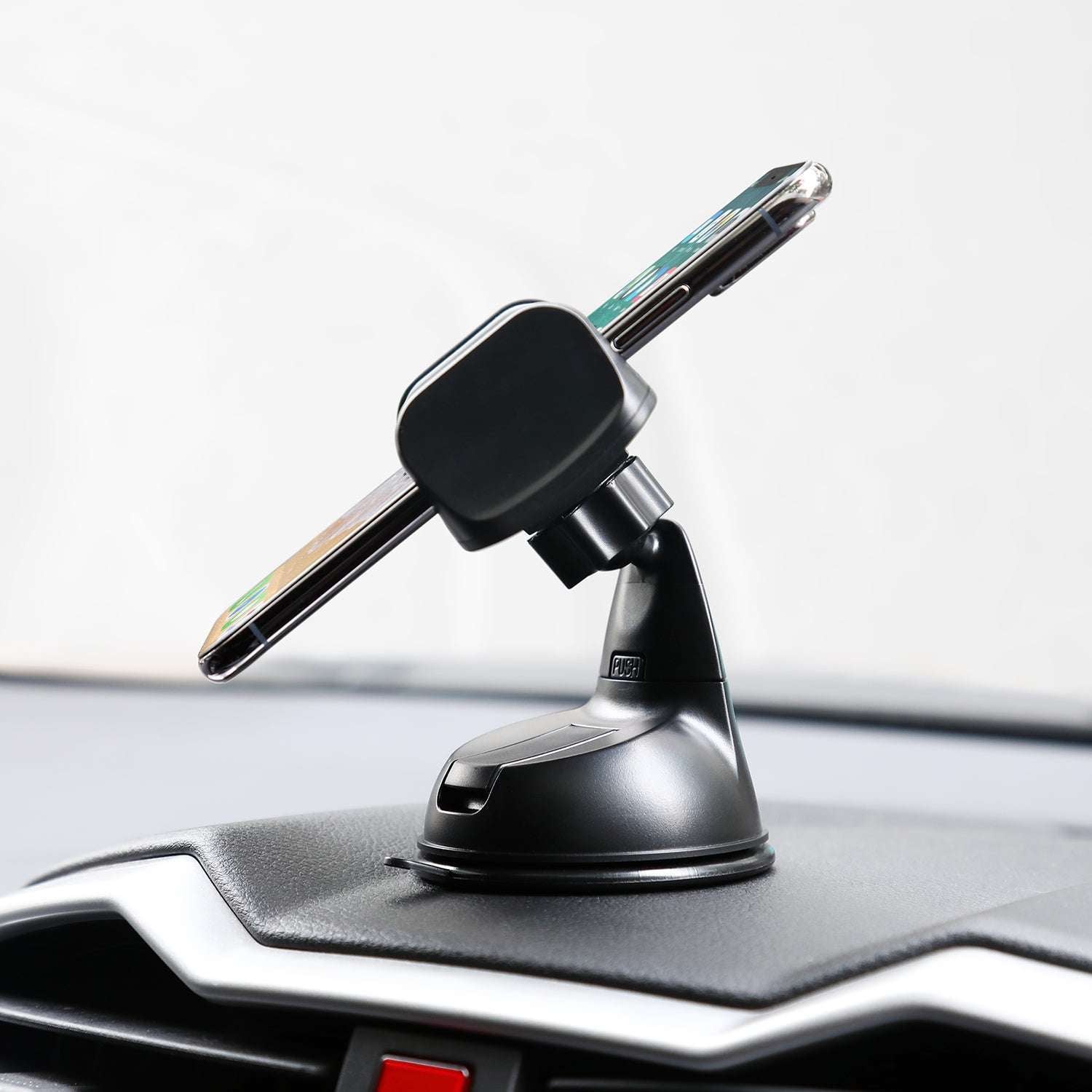 Pro Grip Cell Holder Car Mount - Suction Cup for Dashboard & Windshield (Black)