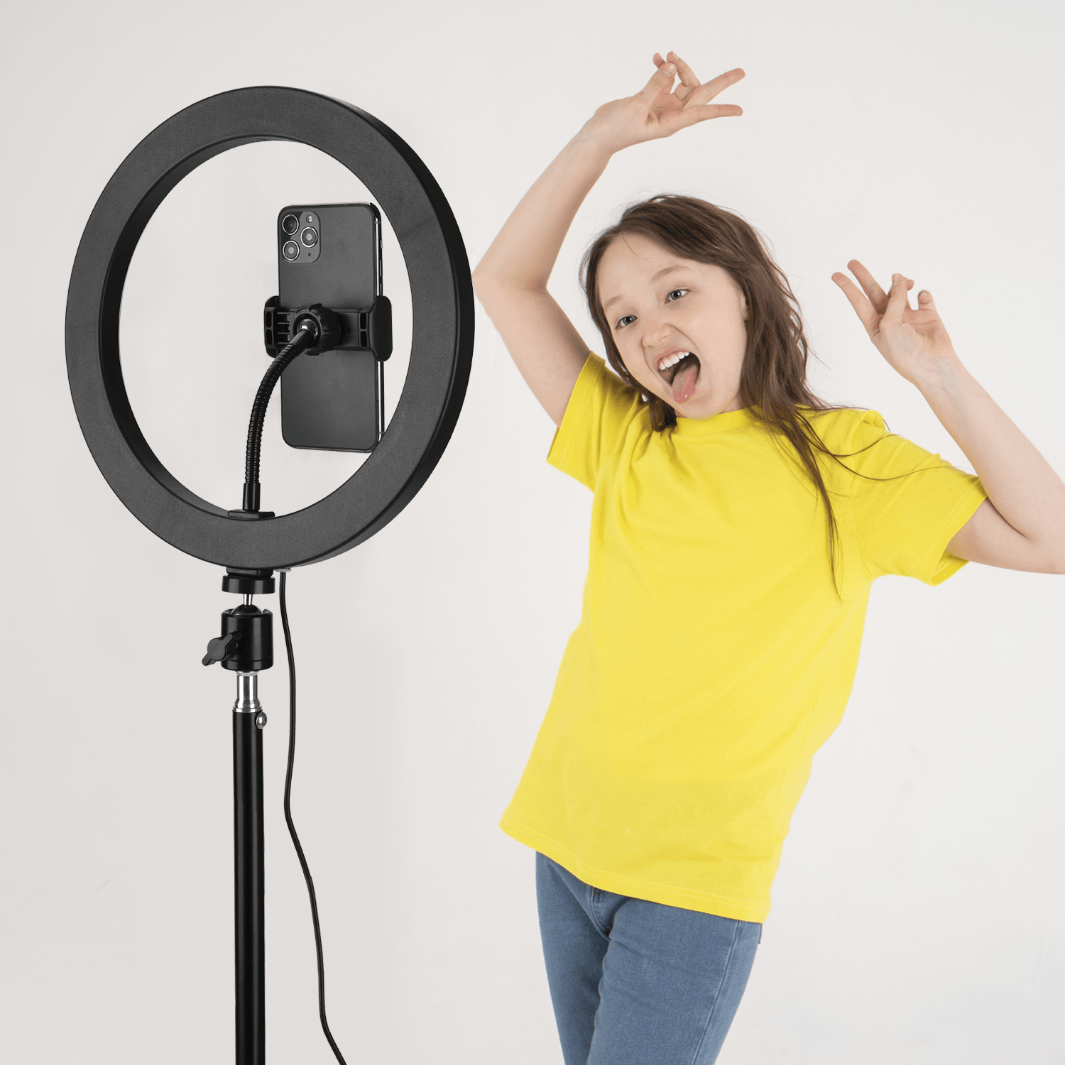 Selfie Ring LED Light Stand with Tripod