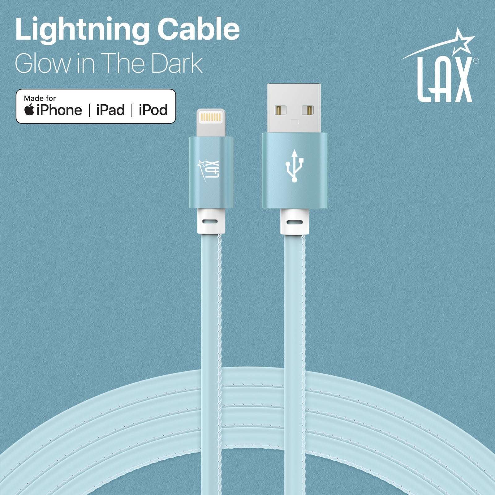 USB to iPhone Cable Glow in the Dark Cable Fast Charging Cable (10