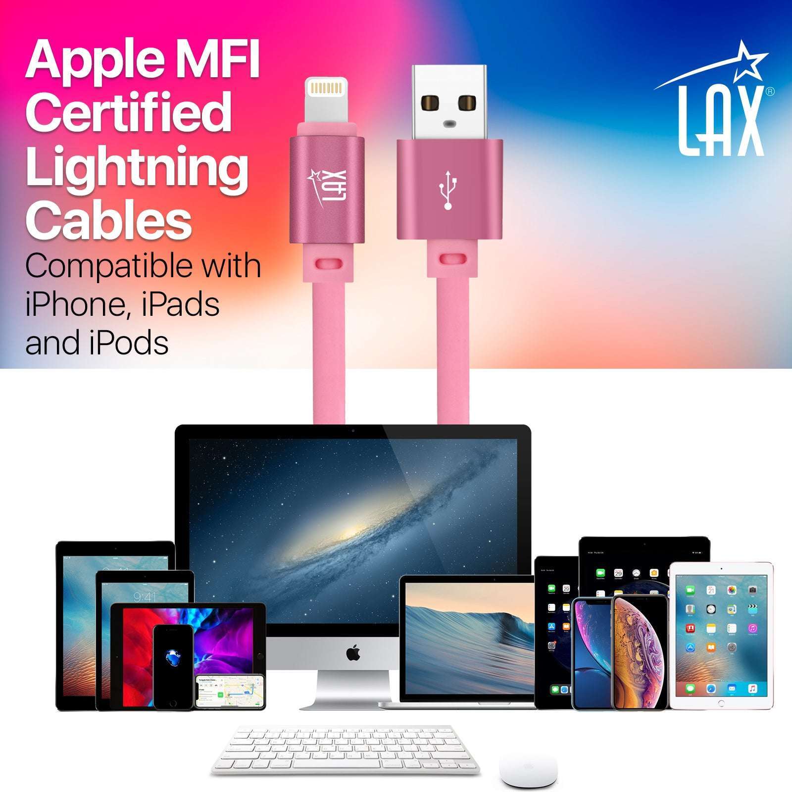 USB to Lightning Cable - Glow in the Dark Apple MFi Certified Lightning Cable - Fast Charging Cable (10ft)