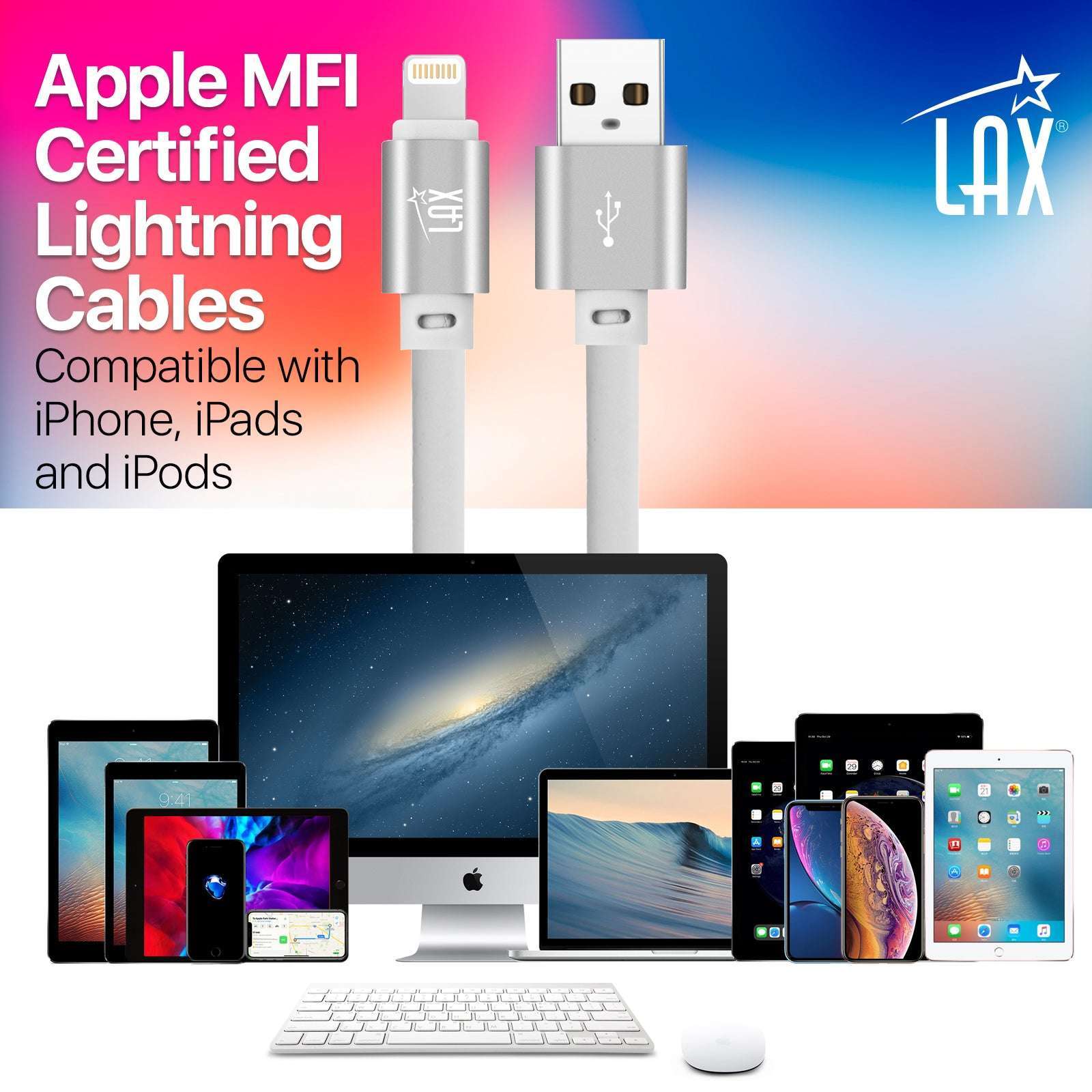 USB to Lightning Cable - Glow in the Dark Apple MFi Certified Lightning Cable - Fast Charging Cable (10ft)