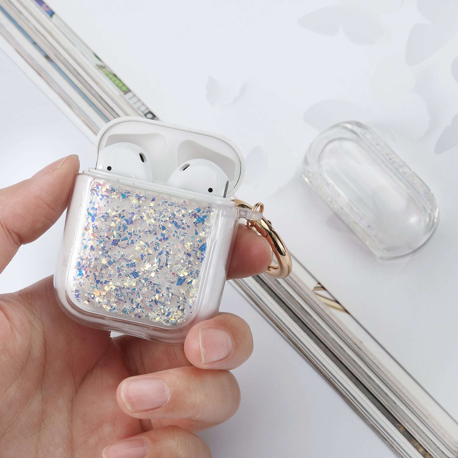 Protective Glitter Cases for Apple Airpods (Gen 1&2)