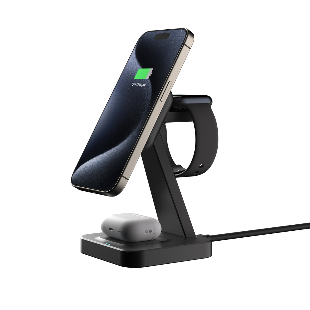 MagSafe Compatible 3-in-1 Charging Stand for iPhone, Apple Watch, and AirPods / AirPods Pro