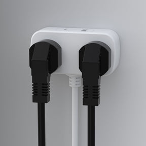 LAX 4-IN-1 USB Charging Station Power Strip with USB C Ports, 5 Ft Power Extension Cord, 1 USB C Outlet & Travel Power Strip with 2 Wall Outlet Extension, Multi Plug Outlet, Compact for Home Use