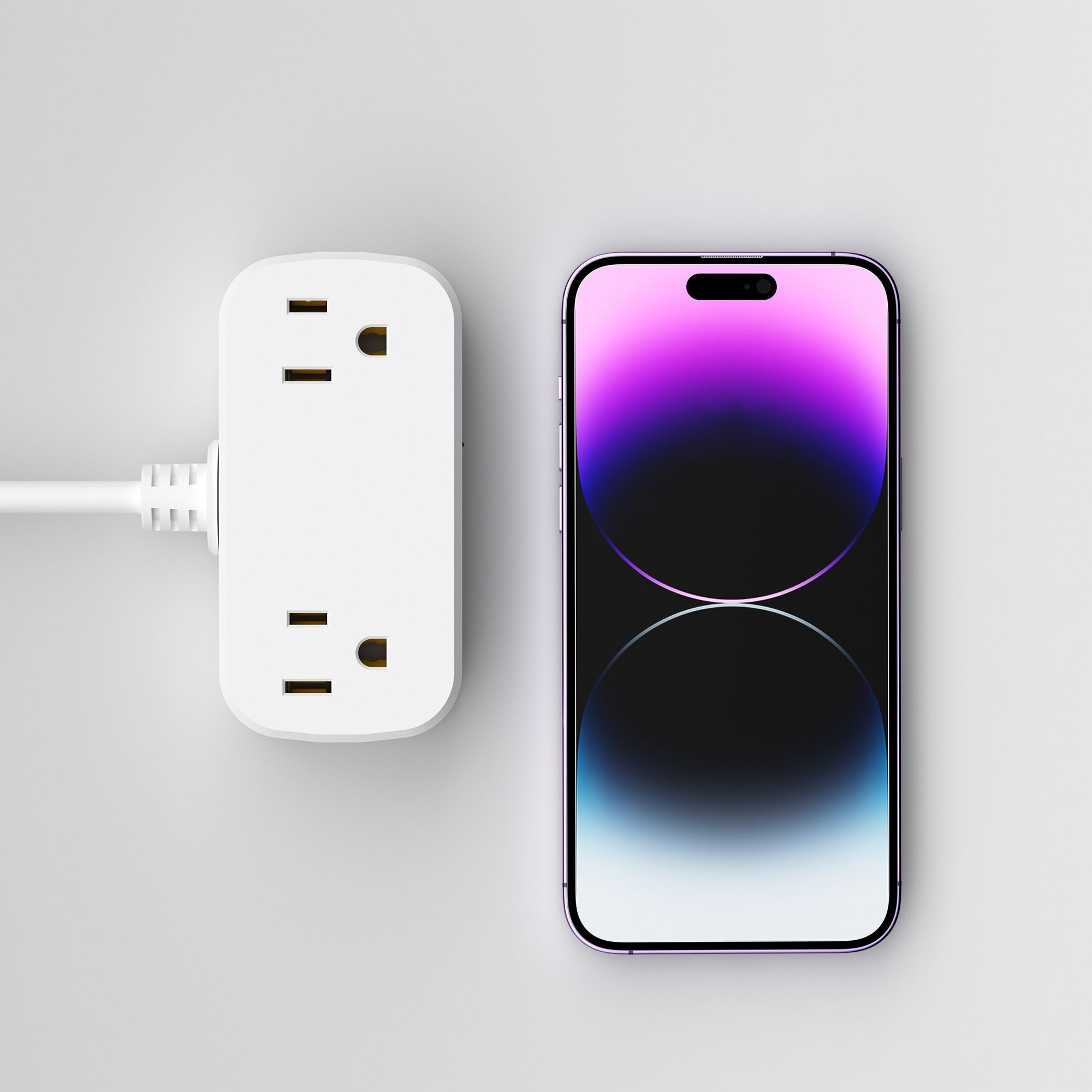 LAX 4-IN-1 USB Charging Station Power Strip with USB C Ports, 5 Ft Power Extension Cord, 1 USB C Outlet & Travel Power Strip with 2 Wall Outlet Extension, Multi Plug Outlet, Compact for Home Use