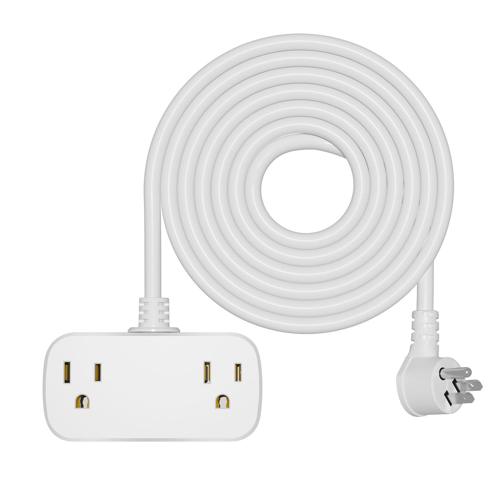 LAX 4-IN-1 USB Charging Station Power Strip with USB C Ports, 5 Ft Power Extension Cord, 1 USB C Outlet & Travel Power Strip with 2 Wall Outlet Extension, Multi Plug Outlet, Compact for Home Use