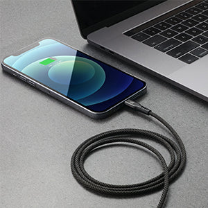 Nylon Braided Fast USB-C to iPhone Compatible Cable - High Data Sync