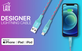 USB to Lightning Cable - Premium Stripes Designer Lightning MFi Certified Fast Charging Cable