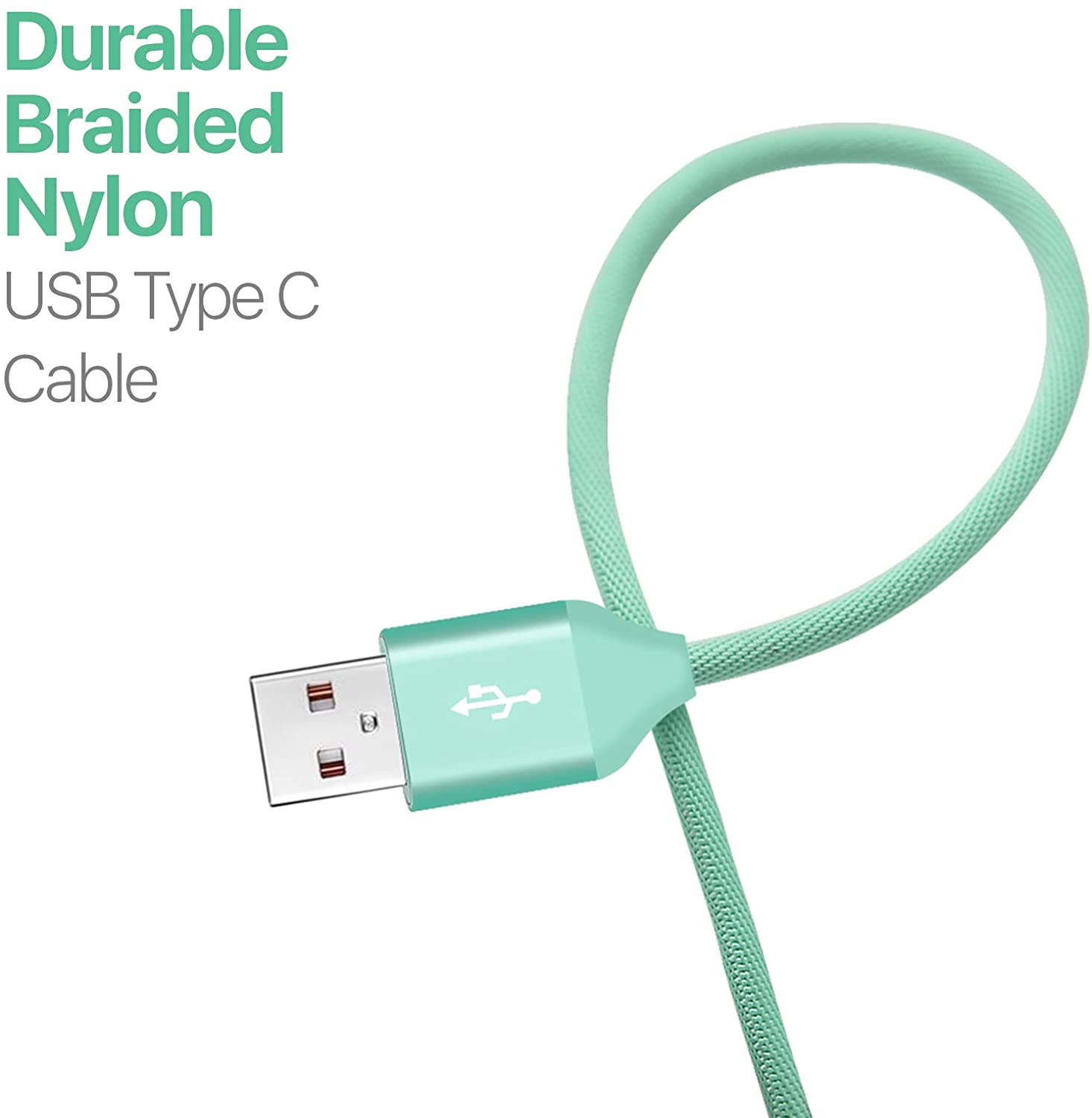 Durable Nylon Braided USB-C Fast Charging & Data Transferring Cable