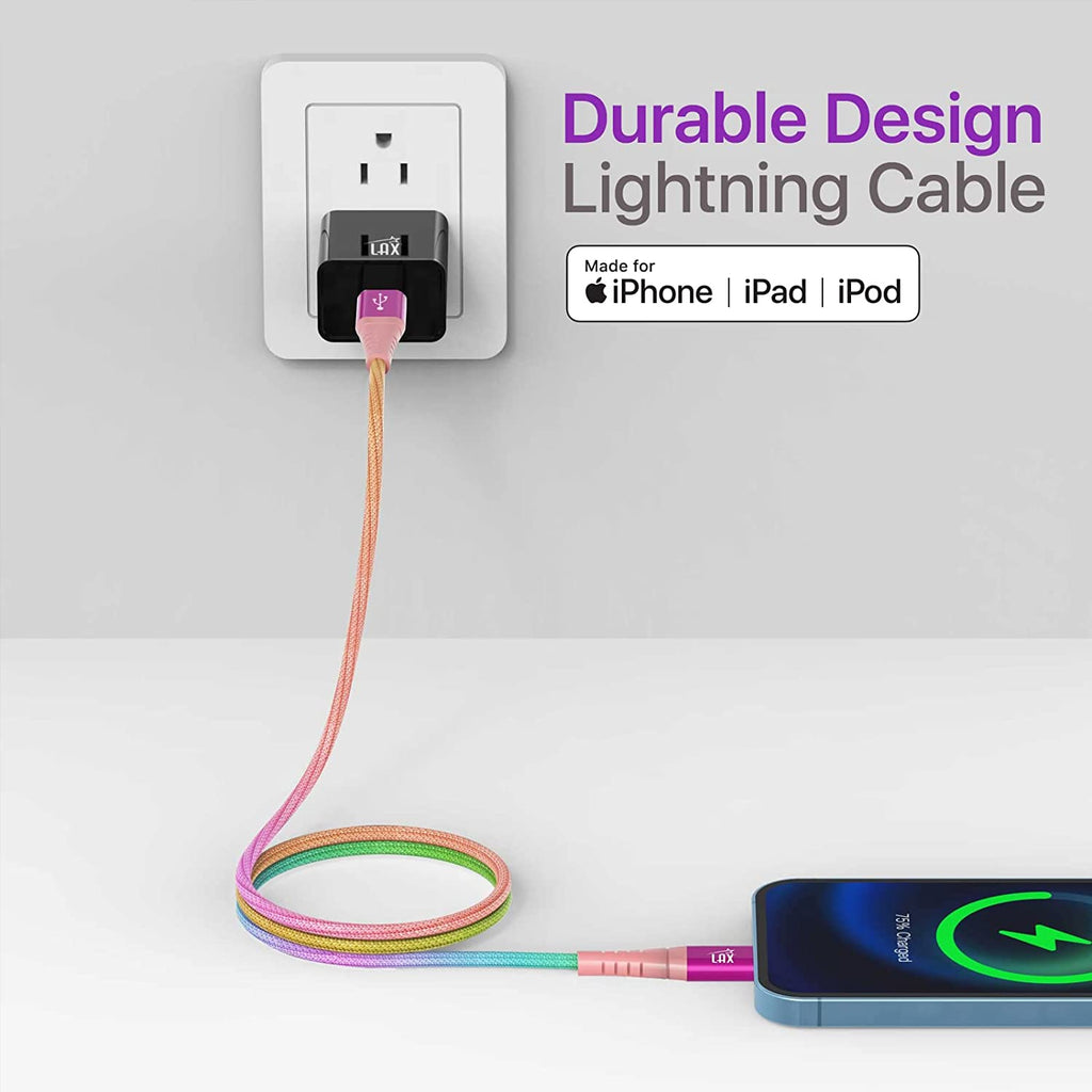 Nylon Braided Fast USB-C to iPhone Compatible Cable - High Data Sync