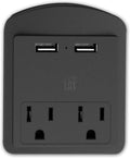 Multi-Plug Surge Protector with 2 Wall Outlet Extender & 2 USB Ports