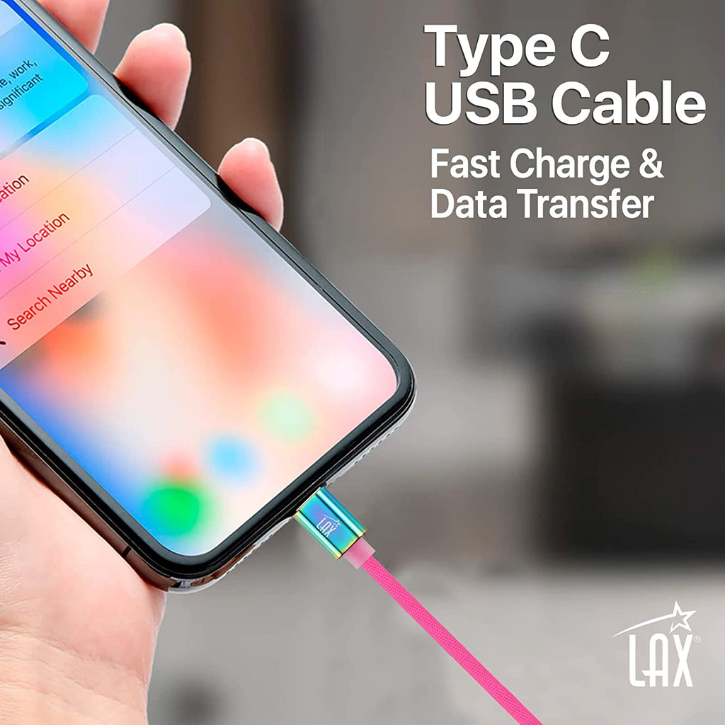 Durable Nylon Braided USB-C Fast Charging & Data Transferring Cable