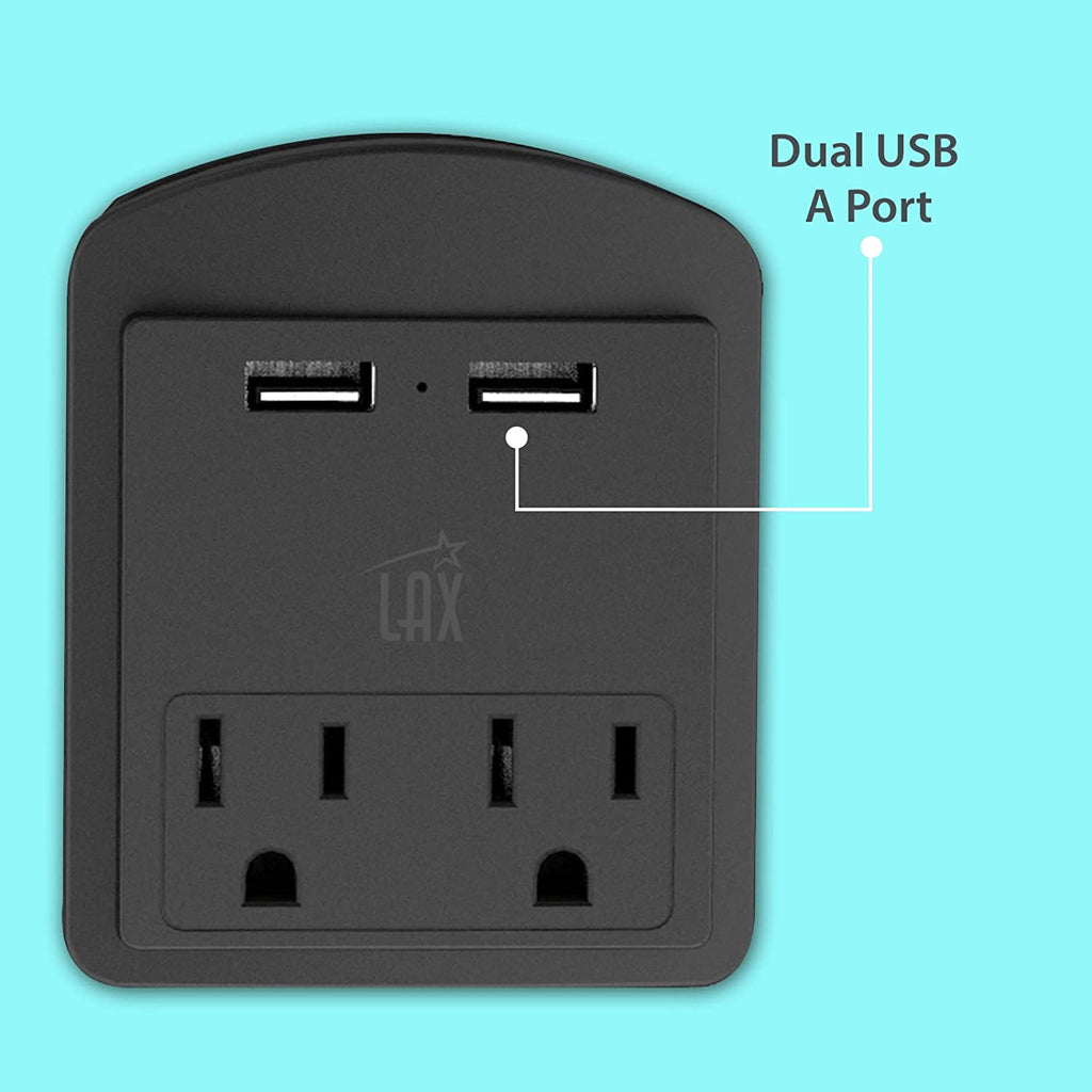 Multi-Plug Surge Protector with 2 Wall Outlet Extender & 2 USB Ports