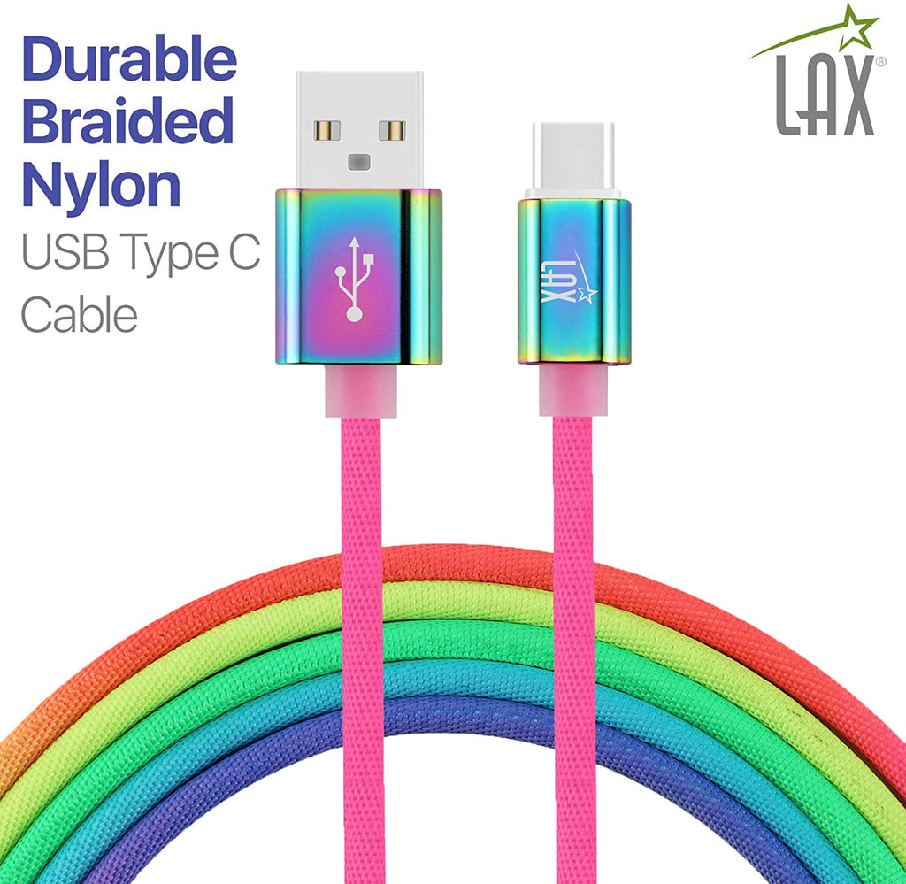 Durable Nylon Braided USB-C Fast Charging & Data Transferring Cable