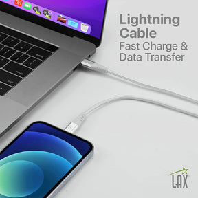 Apple MFi Certified Nylon Braided Fast USB-C to Lightening Cable - High Data Sync