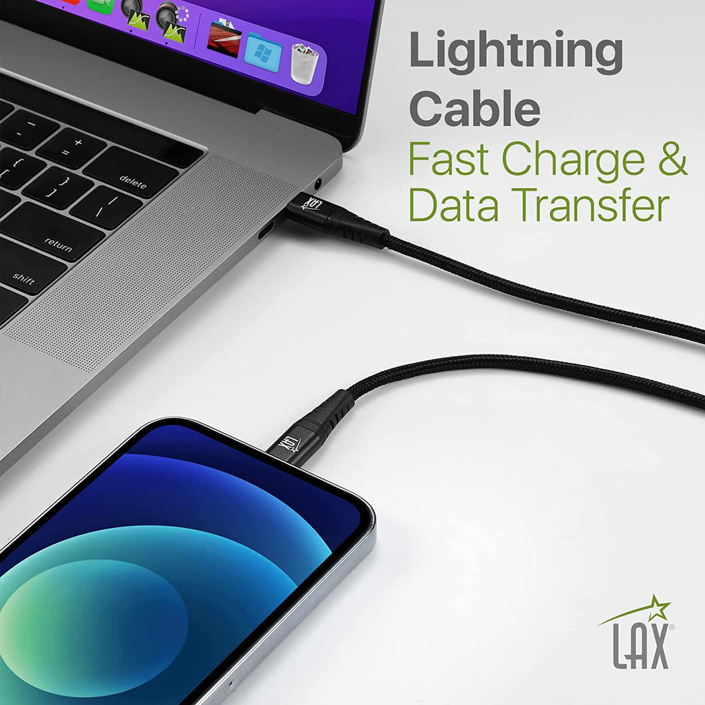 Nylon Braided Fast USB-C to iPhone Compatible Cable - High Data Sync