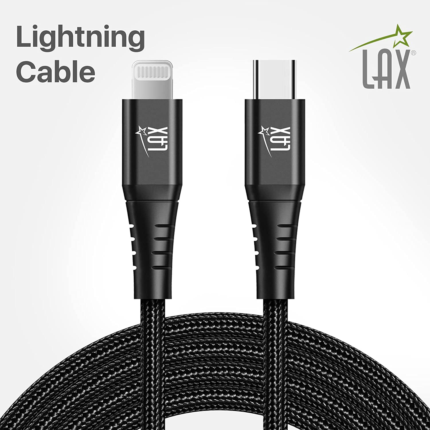 Apple MFi Certified Nylon Braided Fast USB-C to Lightening Cable - High Data Sync